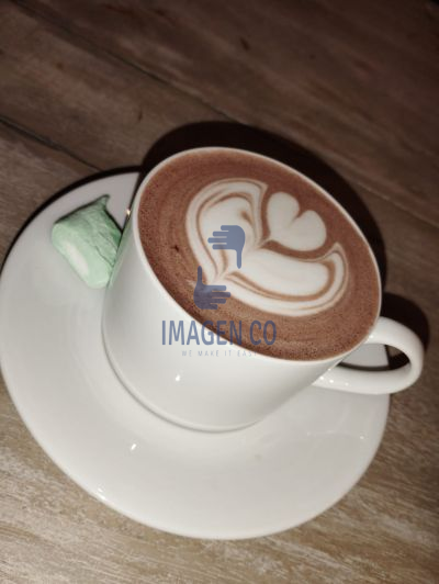 Cappuccino with marshmallow watermark added